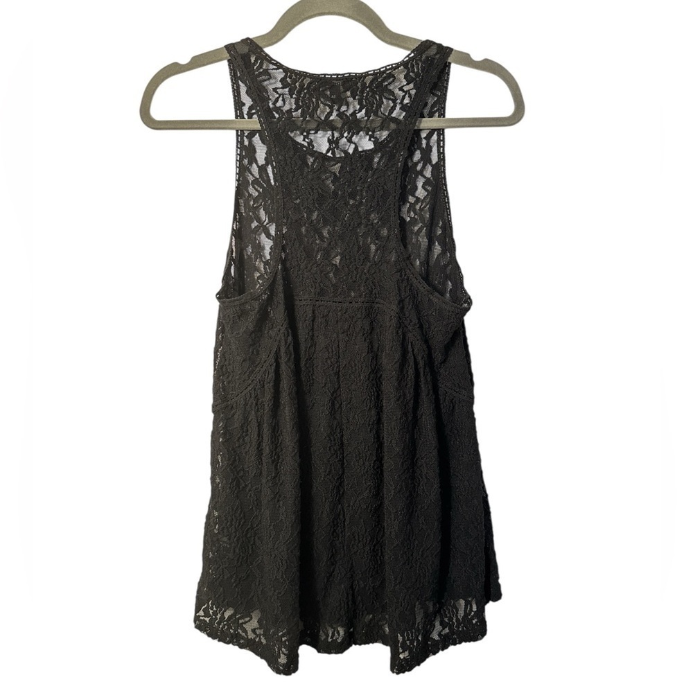 Express Black Nylon Lace Racerback Tank Top - Picture 4 of 4